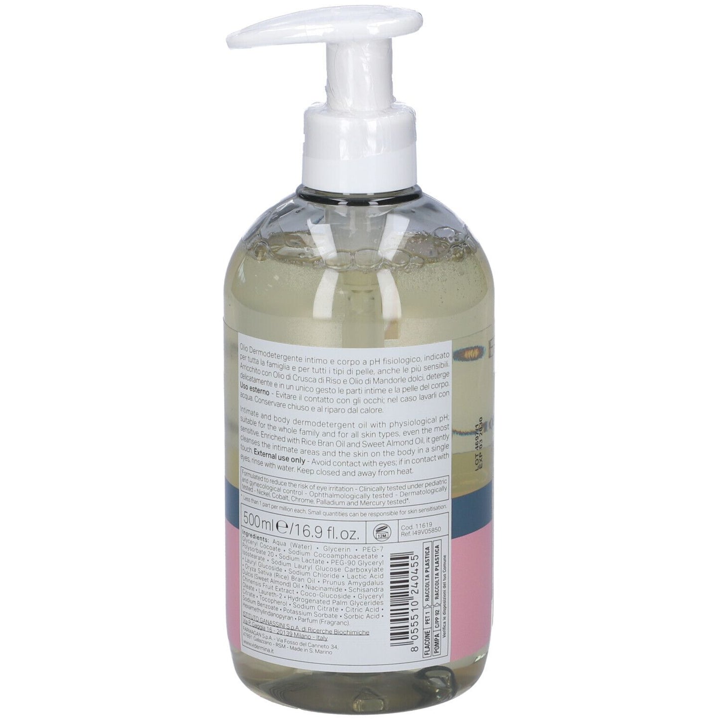 VIDERMINA OLIO DETERGENTE INTIMA E CORPO 500ML