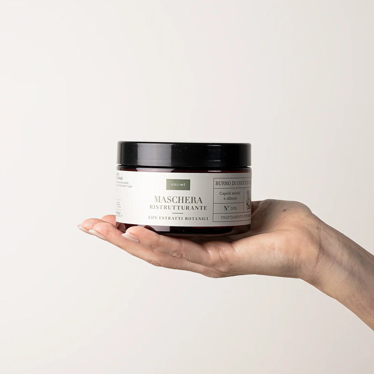 SOLIME' Maschera ristrutturante per capelli al Burro di Cocco e Cacao 250ML