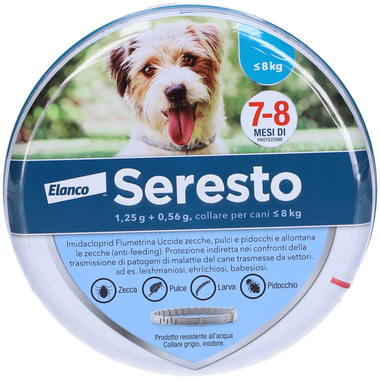 SERESTO collare antiparassitario 12,5 g (38 cm) cani (peso fino a 8 kg)
