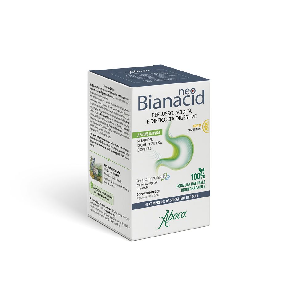 ABOCA NEOBIANACID 45 COMPRESSE GUSTO LIMONE