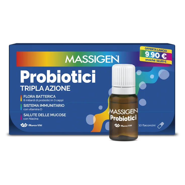 MASSIGE PROBIOTICI TRIPLA AZIONE 10FL