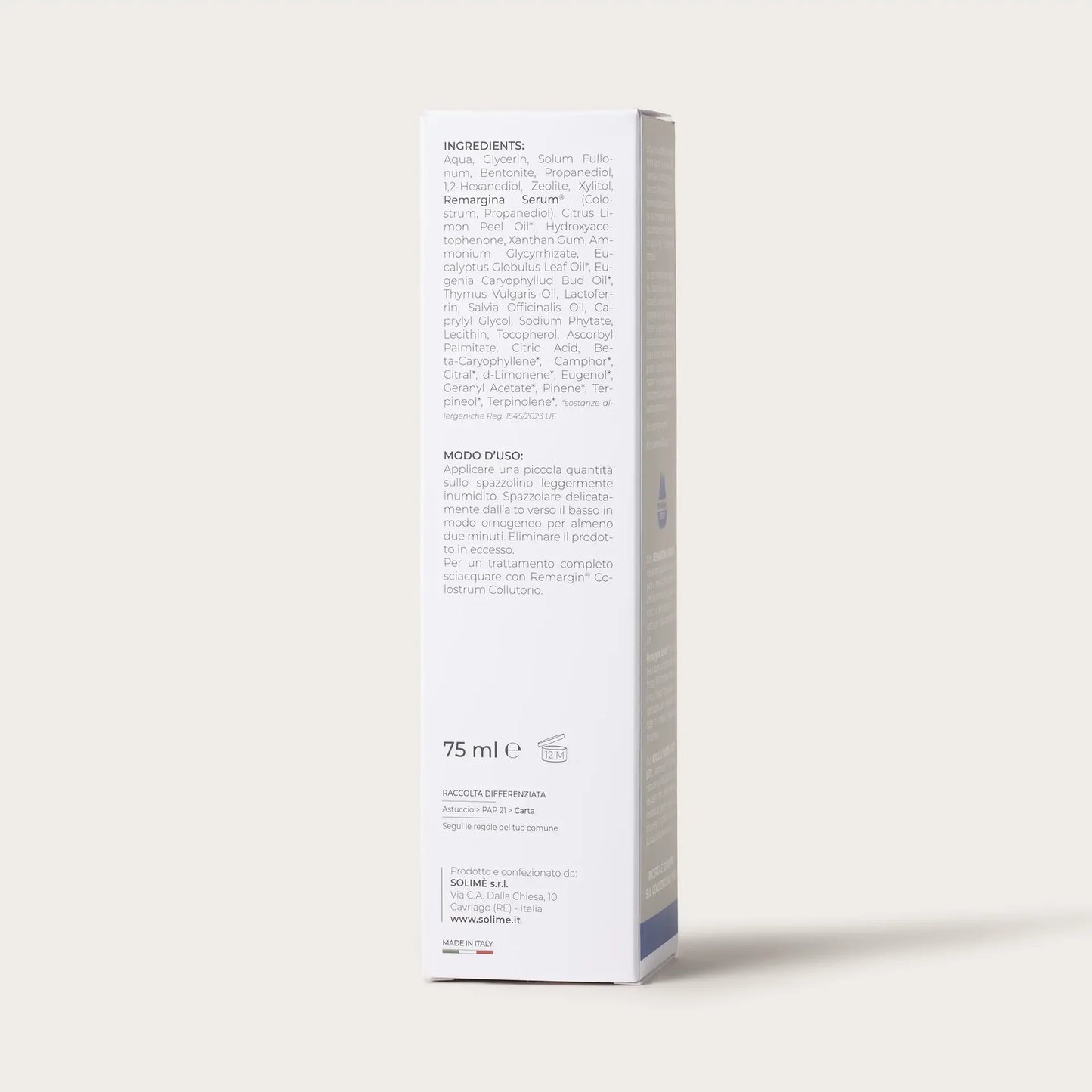 SOLIME' Remargin® Colostrum pasta dentifricia naturale